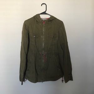 Athleta army green jacket